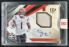 2021 Panini Limited Ja'Marr Chase RC Jersey Rookie Auto Autograph #/99 Bengals