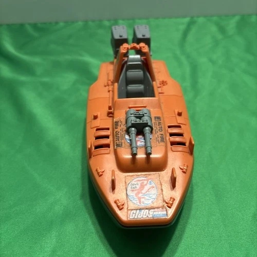 Vintage 1986 G.I. Joe Devilfish Orange Attack Boat Vehicle Hasbro Incomplete Toy