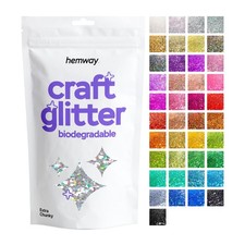 Hemway Eco Bio Friendly Glitter Biodegradable Cosmetic Safe EXTRA CHUNKY 1/24"