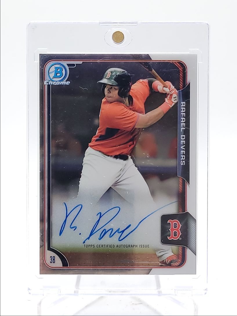 RAFAEL DEVERS 2015 BOWMAN CHROME AUTOGRAPH BASEBALL RED SOX AUTO Q6017