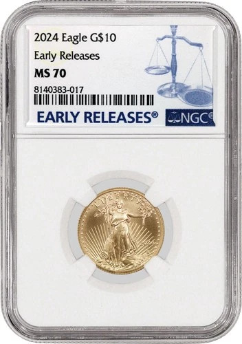 2024 $10 1/4 oz American Gold Eagle NGC MS70 Early Releases Label