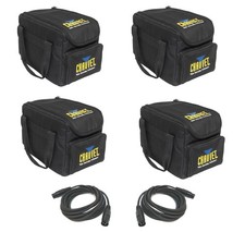 Chauvet DJ 4 Chs-Sp4 Slim Par 38 56 64 Can Lights Travel Bags 2 Dmx Cables