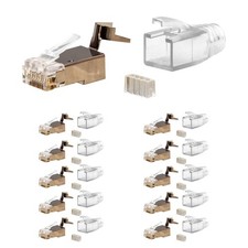 10x Netzwerk Stecker Set RJ45 Verlegekabel Ca...