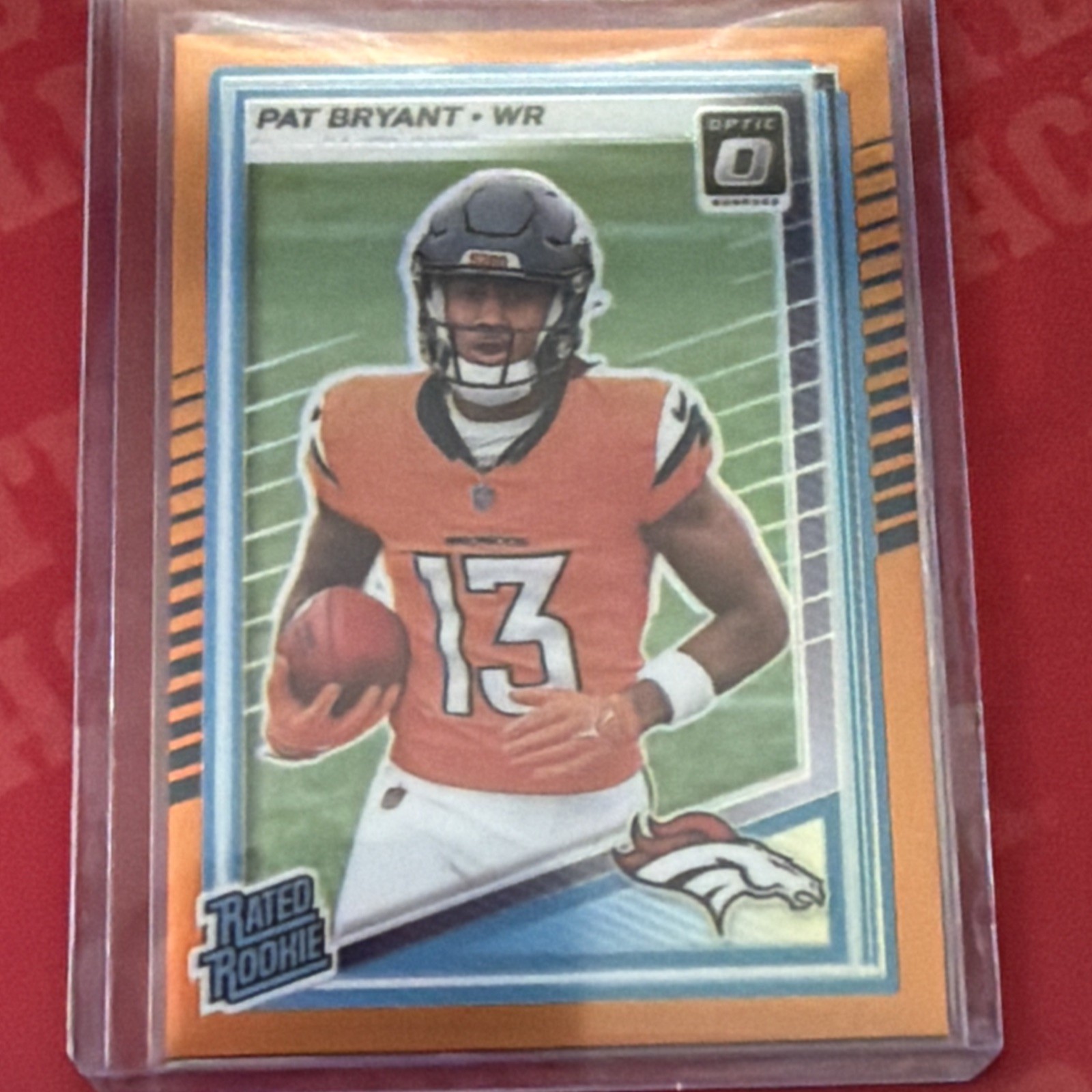 PAT BRYANT 2025 DONRUSS OPTIC RATED ROOKIE ORANGE PRIZM /299 #215