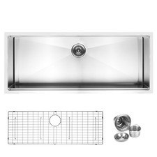 45" Handmade Workstation Kitchen Sink Stainless Steel 16 gauge