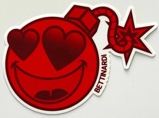      Extremely Rare Bettinardi Tour Limited Bomb Heart Eyes Sticker Decal     