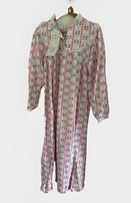 Vintage Lanz Of Salzburg Granny Gown Nightgown Flannel 70-80s USA Size P NOS