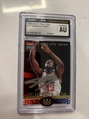 Coc and Jsa 1996 Upper Deck USA #17 Shaquile O neal Auto