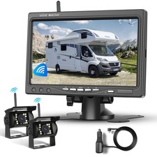 1080P HD Wireless Backup Camera System, 7-inch LCD Monitor with 2 Rearview Ca...