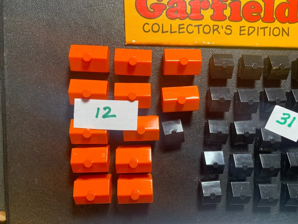 Monopoly GARFIELD Casas y Hoteles Lote de 43 Reemplazos de Juego ENVÍO GRATUITO Foto 3 de 4