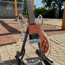 Acrylic Dan Armstrong Electric Guitar EMG Pickup Transparent body 24 frets