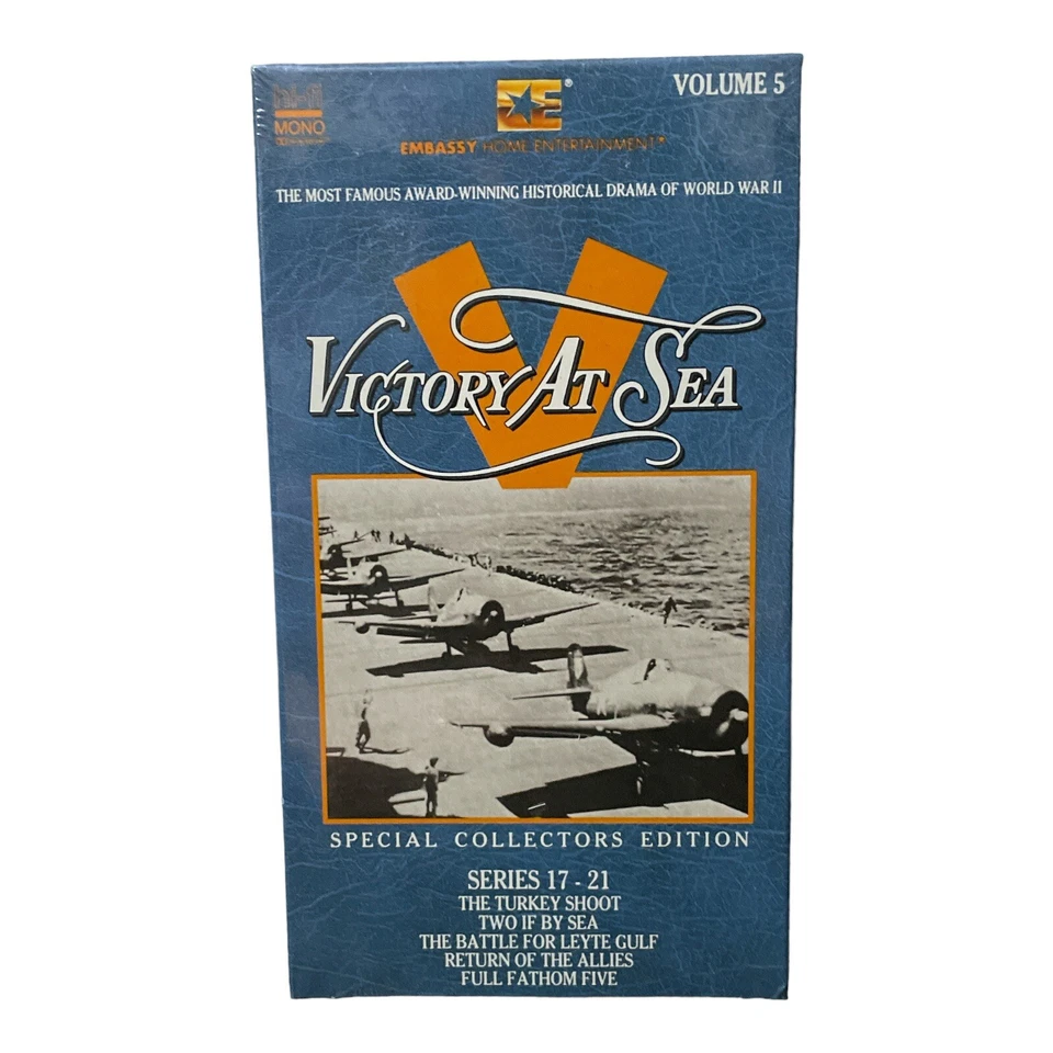 2 WWII Victory at Sea VHS 1984 Volumes 5 & 6New Sealed Watermarks - Image 2 of 4