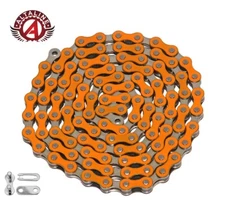 2TONE ORANGE SINGLE SPEED BIKE CHAIN OLDSCHOOL BMX VINTAGE SCHWINN CRUISER FIXIE