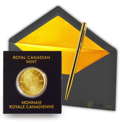 1g Royal Canadian Mint Maple Leaf Gold-Münze, 999.9 Feingold, Echtheitsgarantie