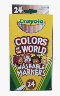 Crayola Colors Of The World Fine Line Washable Markers 24/Pk-587810