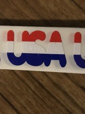 100 TANNING STICKER Stickers Scrapbooking Crafts USA RED WHITE BLUE