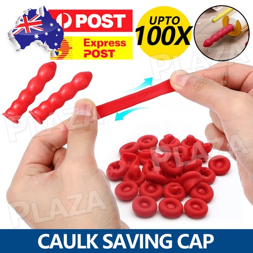 100PCS Latex Caulk Cap Caulking Saving Nozzle Caps ReSealable Tube
