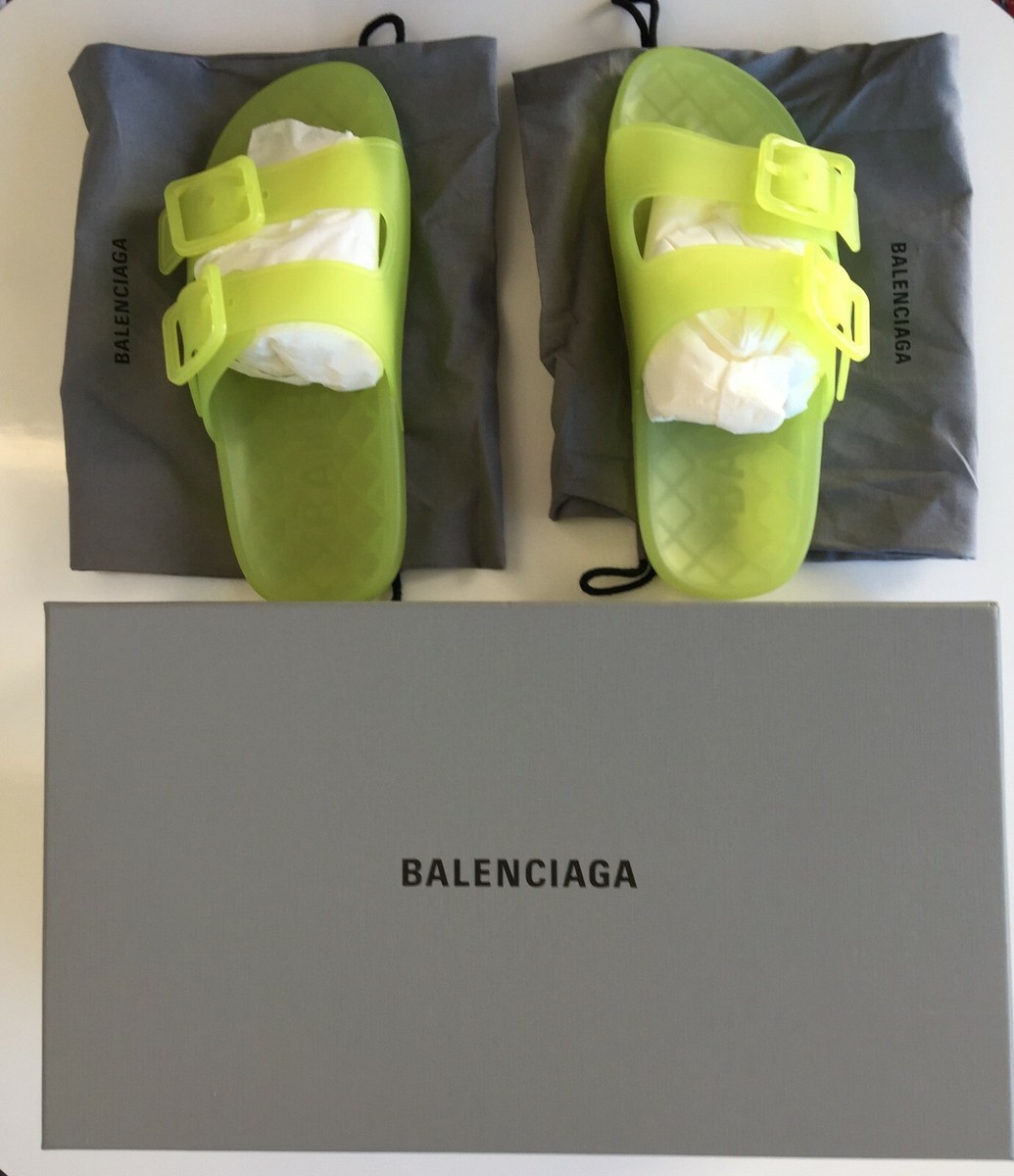 New Balenciaga Women's Mallorca Transparent Dual-Buckle