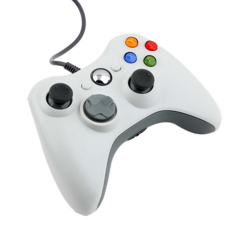 WHITE Xbox 360 Controller USB Wired Game Pad For Microsoft Xbox 360