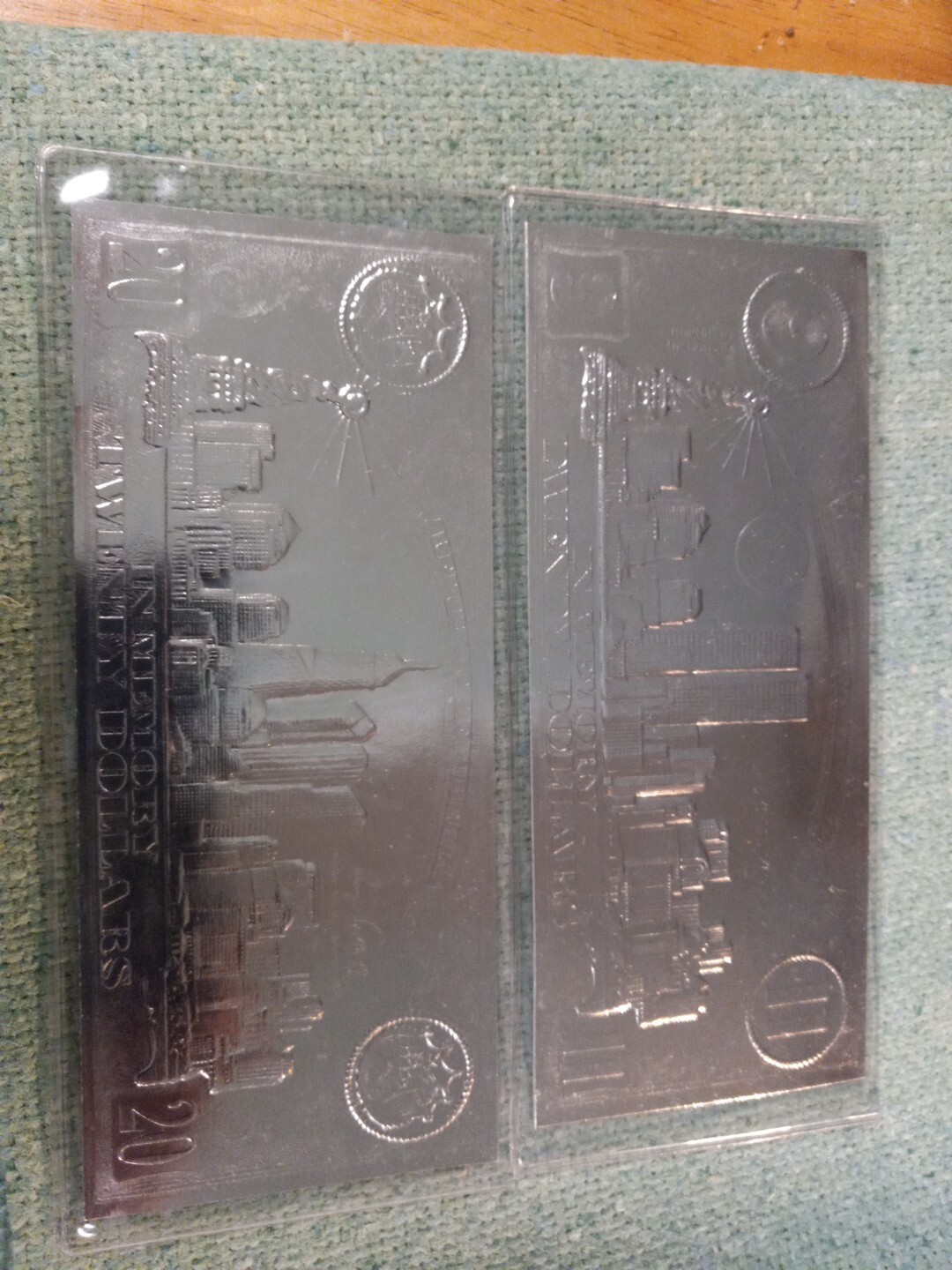 $20 SEPTEMBER 11TH SILVER LEAF COIN CERTIFICATE Must See Rare Twin