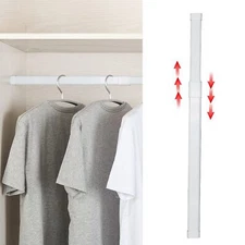 18 to 26 Inch Adjustable Closet Rod Oval Closet Rod Wall Mounted Hanging Rod ...