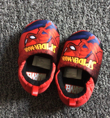 Marvel Spider-Man Slippers Size 5/6  Toddler Slippers NWO Box