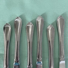 Reed & Barton Set Of 6 Select Stainless Flatware Silverware Dinner Knife Knives