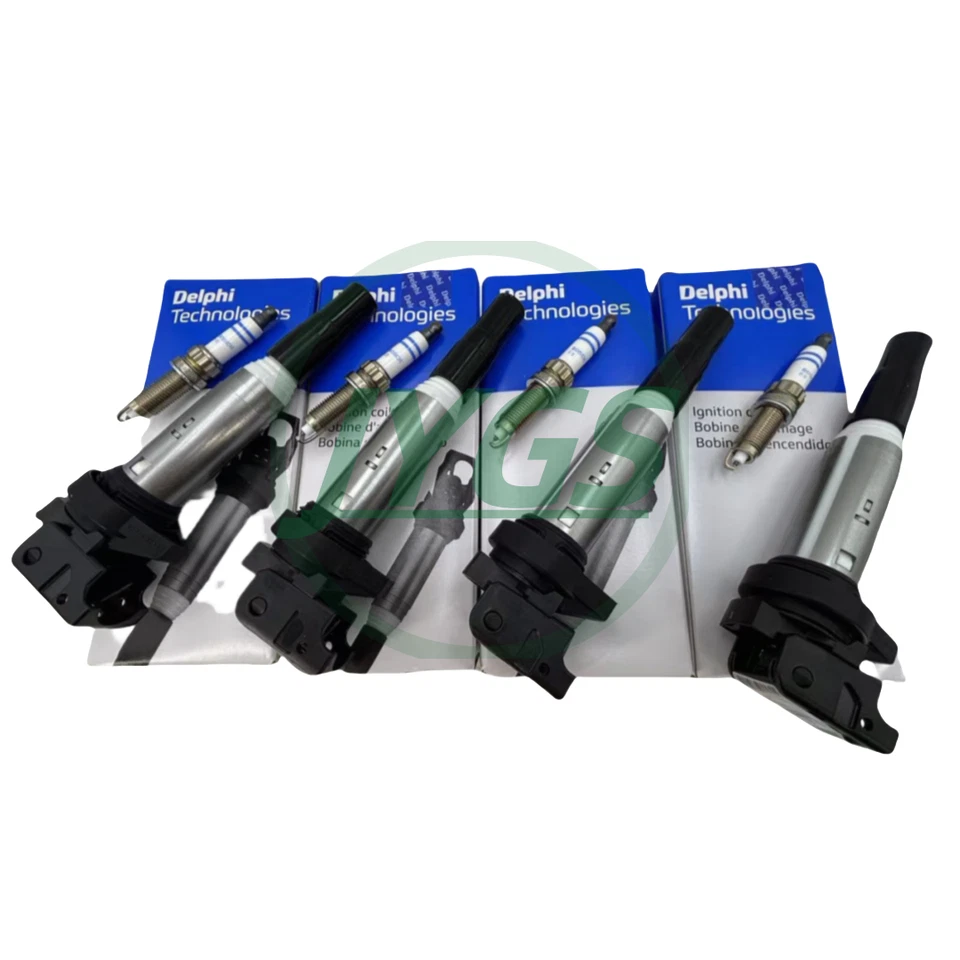 OEM Ignition Coil Delphi & Spark Plug Double Platinum Bosch (4sets) for BMW 2.0L Foto 2 de 2