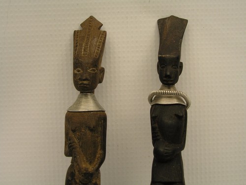 Vintage geschnitzte afrikanische Gabel & Löffel - Bild 2 von 4