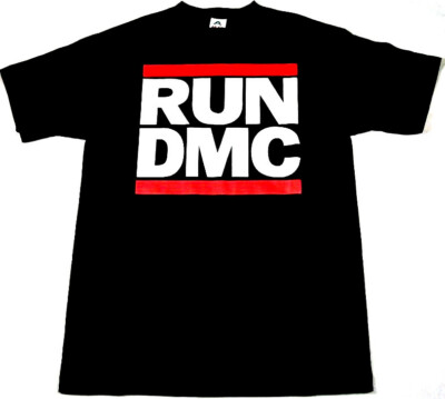RUN DMC JMJ Retro T-shirt Rap Hip Hop Men's Tee Black 100