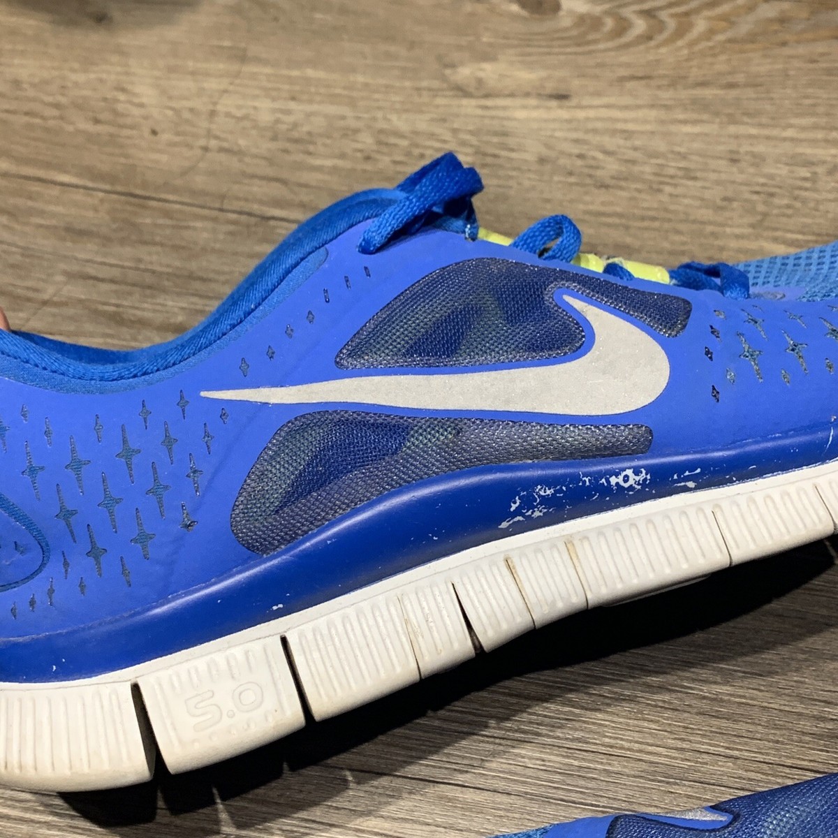 Nike Free Run 3 Size 10.5 Running Shoes Blue / White (510642-401) Men's