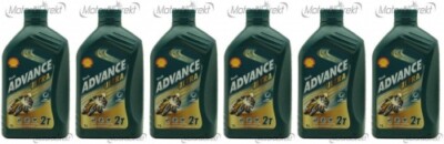 Shell Advance Ultra 2T vollsynthetisches Motorrad Motoröl 6x 1l = 6 Liter