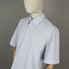 Hugo Boss Short Sleeve Shirt Logo Size 42 16 1/2 L
