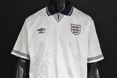 Umbro England home 1990-92 World Cup Football Shirt GASCOIGNE 19