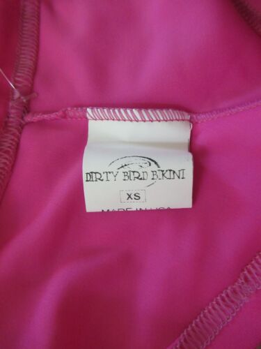 NOS Dirty Bird micro bikini triangle top cheeky Bottom set size XS PINK USA Y2K - Picture 9 of 10