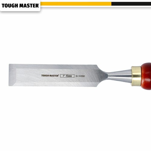 TOUGH MASTER 6pc Professional Chisel Set Splitproof Bevel Edge Ezarc