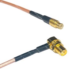 RG316 MCX MALE to RP-SMA FEMALE ANGLE RF Cable Rapid-SHIP LOT