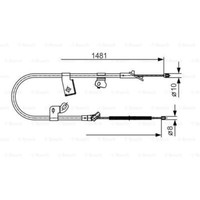 Bosch Handbremsseil Bremsseil Hinten Rechts Passend FüR Toyota Yaris SCP1_