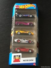 HOT WHEELS PACK 5 MODELLINI SERIE "MOTOR SHOW" MATTEL NUOVO