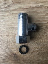 Metal Brass T Adapter Valve 3 Way 7/8 7/8  1/2 Connector for Bidet/RO Filter