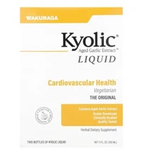 Kyolic, Aged Garlic Extract, Cardiovascular, Liquid, 2 Bottles, 2 Fl Oz (60 Ml)