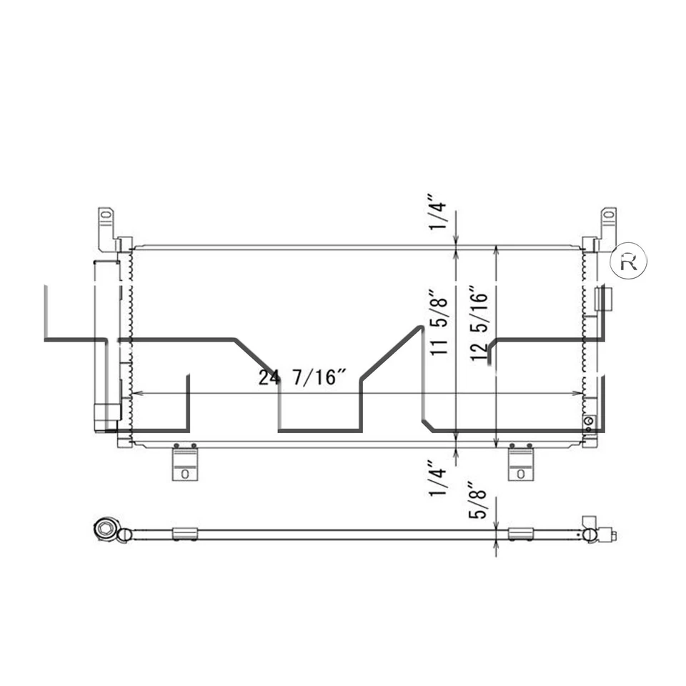 Condensador de aire acondicionado TYC para Subaru Forester 2014-2018 2015 2016 2017 Foto 4 de 4
