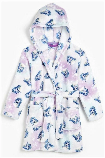 Barefoot Dreams CozyChic Frozen Disney Youth Robe, Ice Blue Multi -  MariposaHill