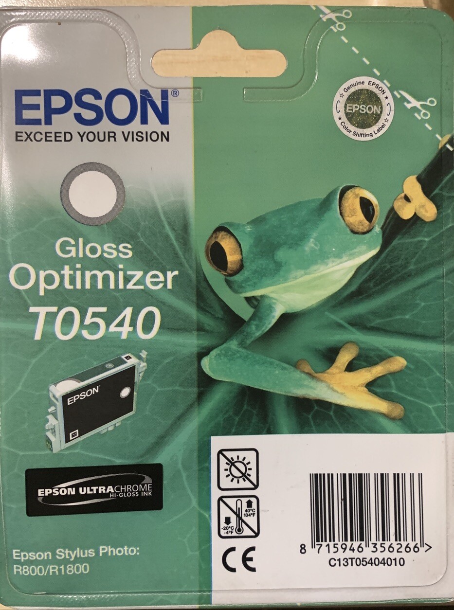 Cartuccia Originale EPSON T0540 TO540 Nuova Stylus Optimizer FROG ink R800 R1800