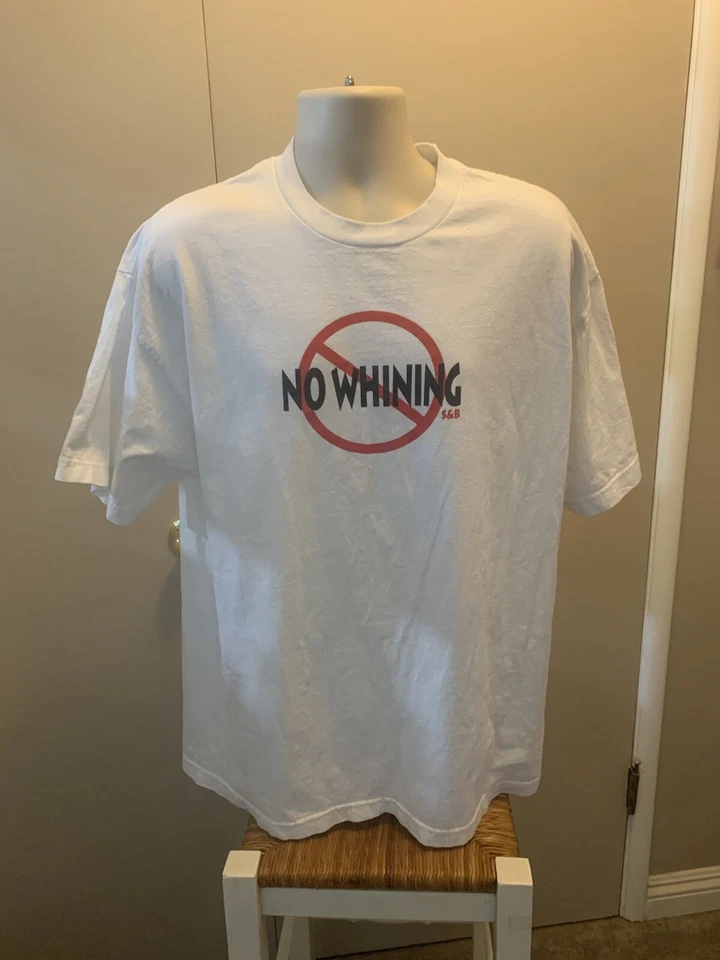 Vintage AAA Tag -T White No Whining Graphic T Shirt SZ X Large USA Fabric - Image 2 of 4
