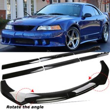 Gloss Black Fot Ford Mustang Saleen Front Bumper Splitter Body Kit Side Skirt