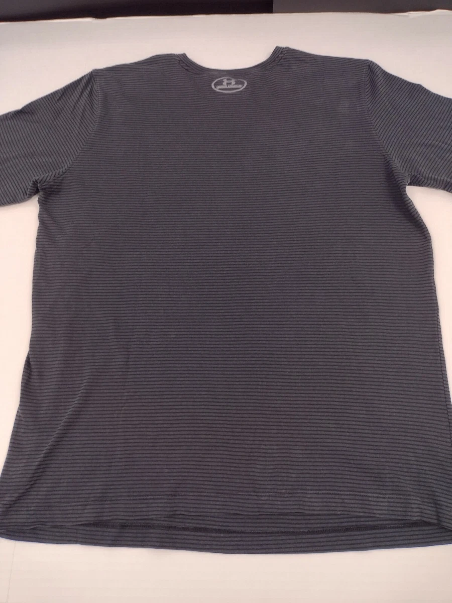 Under Armour Men's Large Heat Gear Loose Fit Short Sleeve Shirt GreyBlk # 544 | eBay