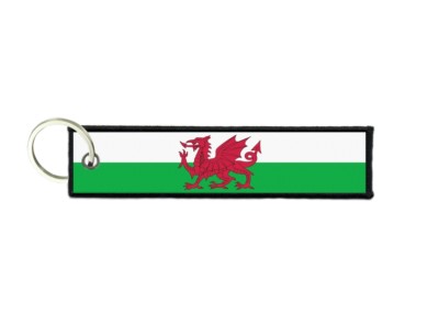 Mens Womens Fabric Print Welsh Flag Keychain Keychain