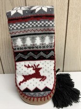 Slipper Socks Soft Fuzzy Furry Gripper Women  s with Tassel Brand New