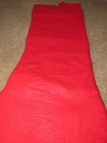 Calza feltro rosso bianco natalizio extra large con Poinsettie lunga 36" - Foto 10 di 12